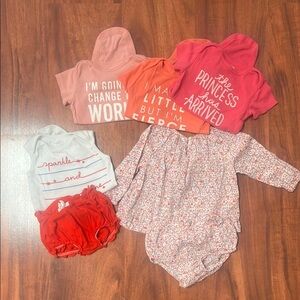 Baby Girl Clothing Set - Pink and Red